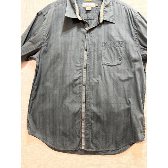 Quiksilver‎ Edition Mens Regular Fit Short Sleeve Button Up Shirt Blue Plaid XXL - Picture 3 of 12